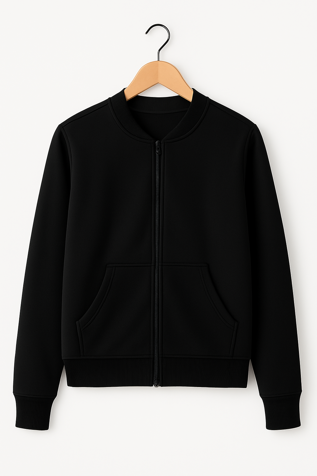 Jaqueta Marialícia de Moletom Preto