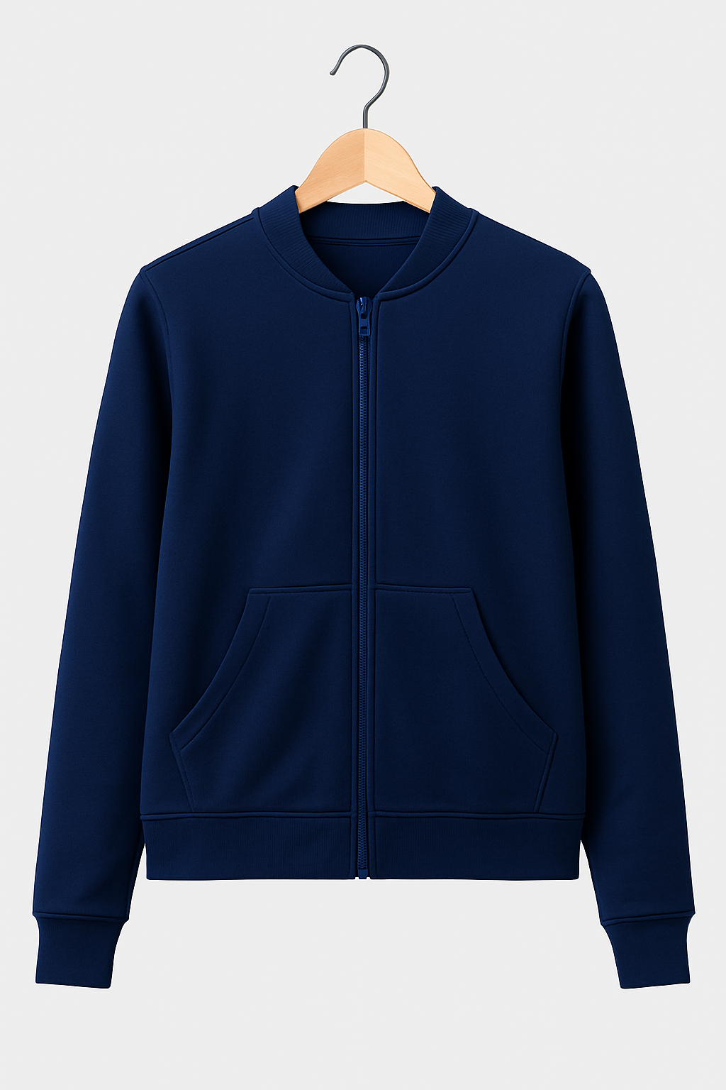 Jaqueta Marialícia de Moletom Azul Marinho