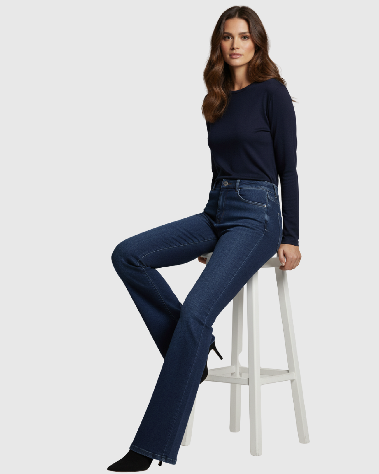Calça Bootcut Cintura Alta com Efeito Modelador – Oppnus Jeans