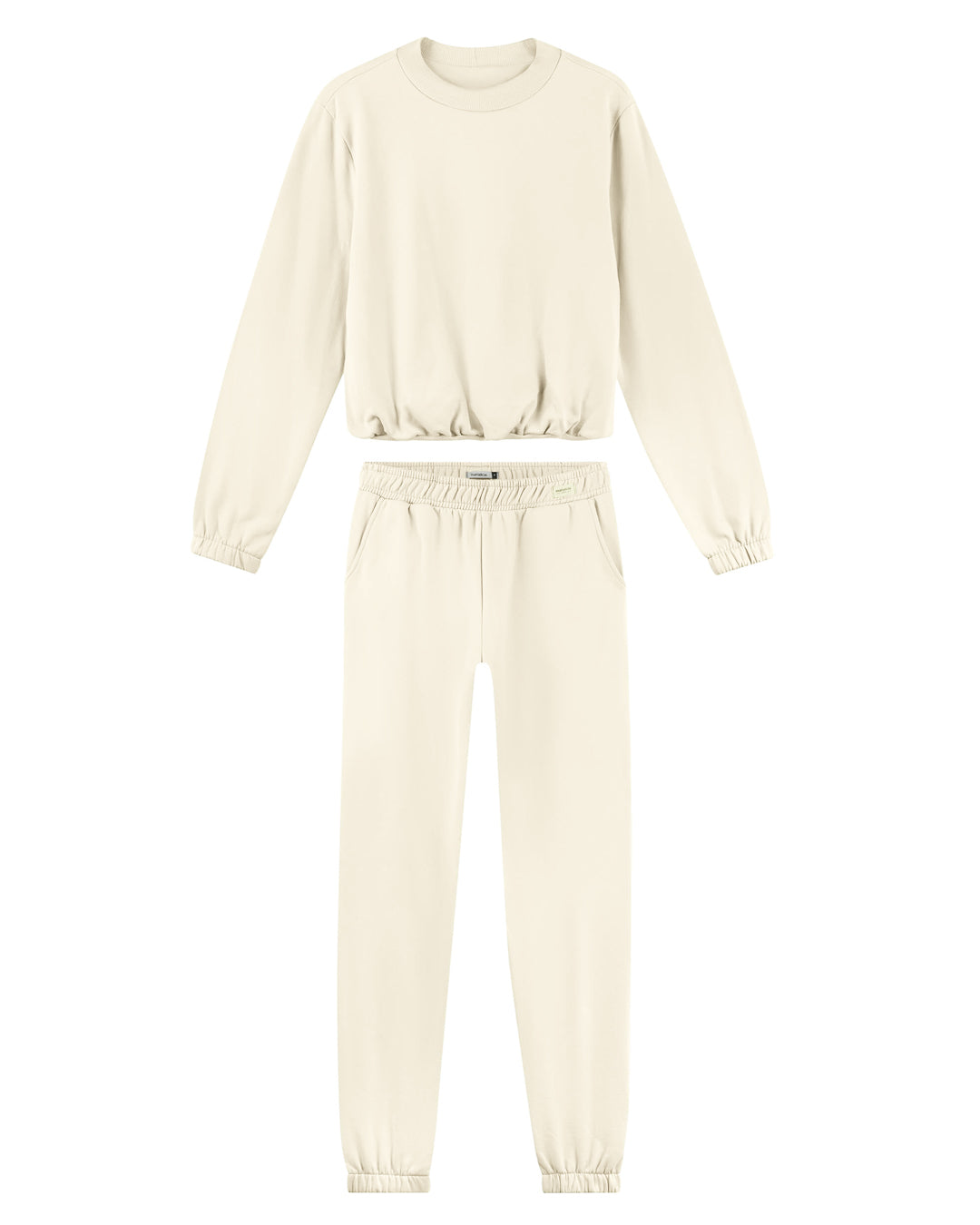 Conjunto Moletom Feminino Bege Marialícia