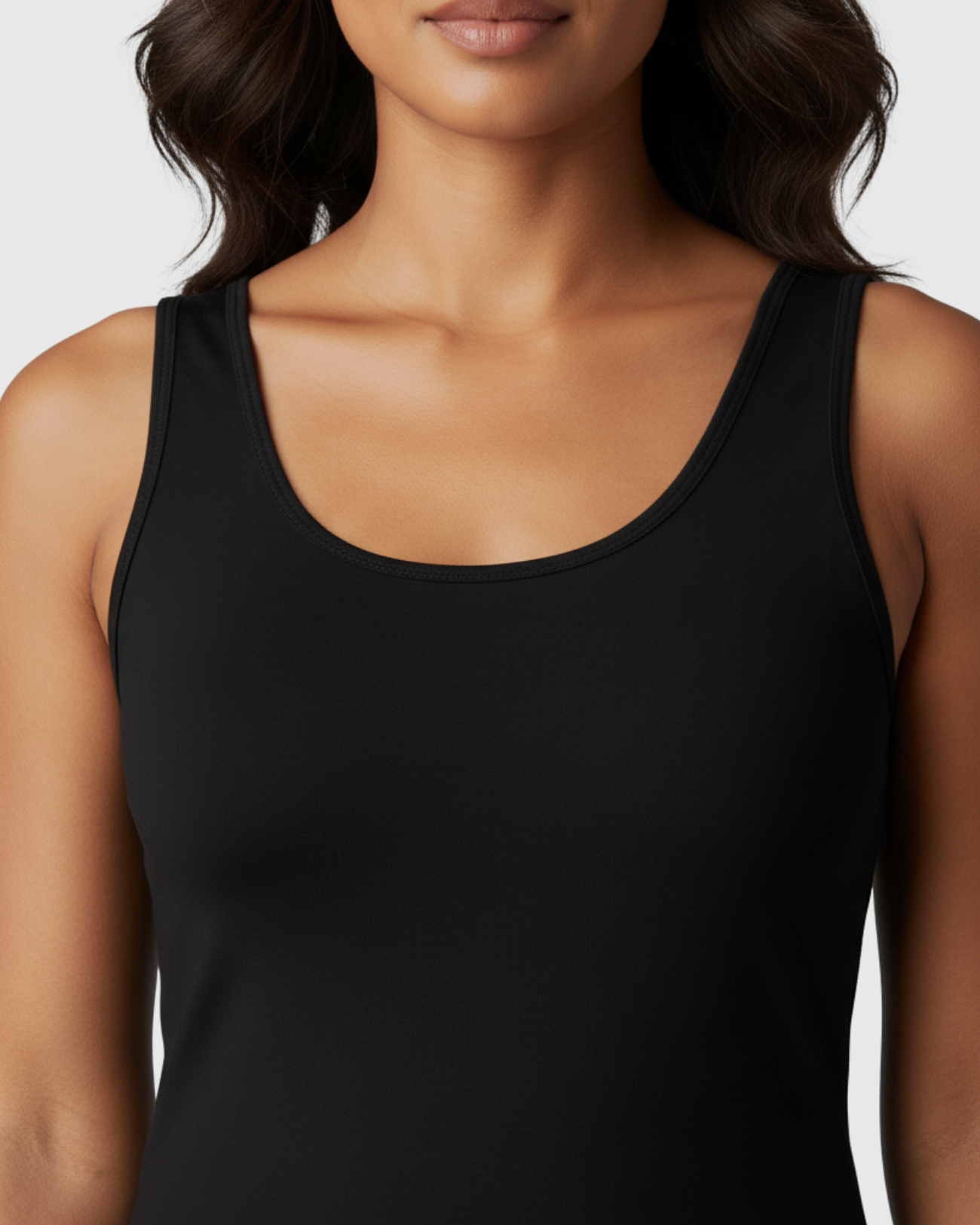 Blusa Preta Feminina Básica Marialícia com Alça Larga