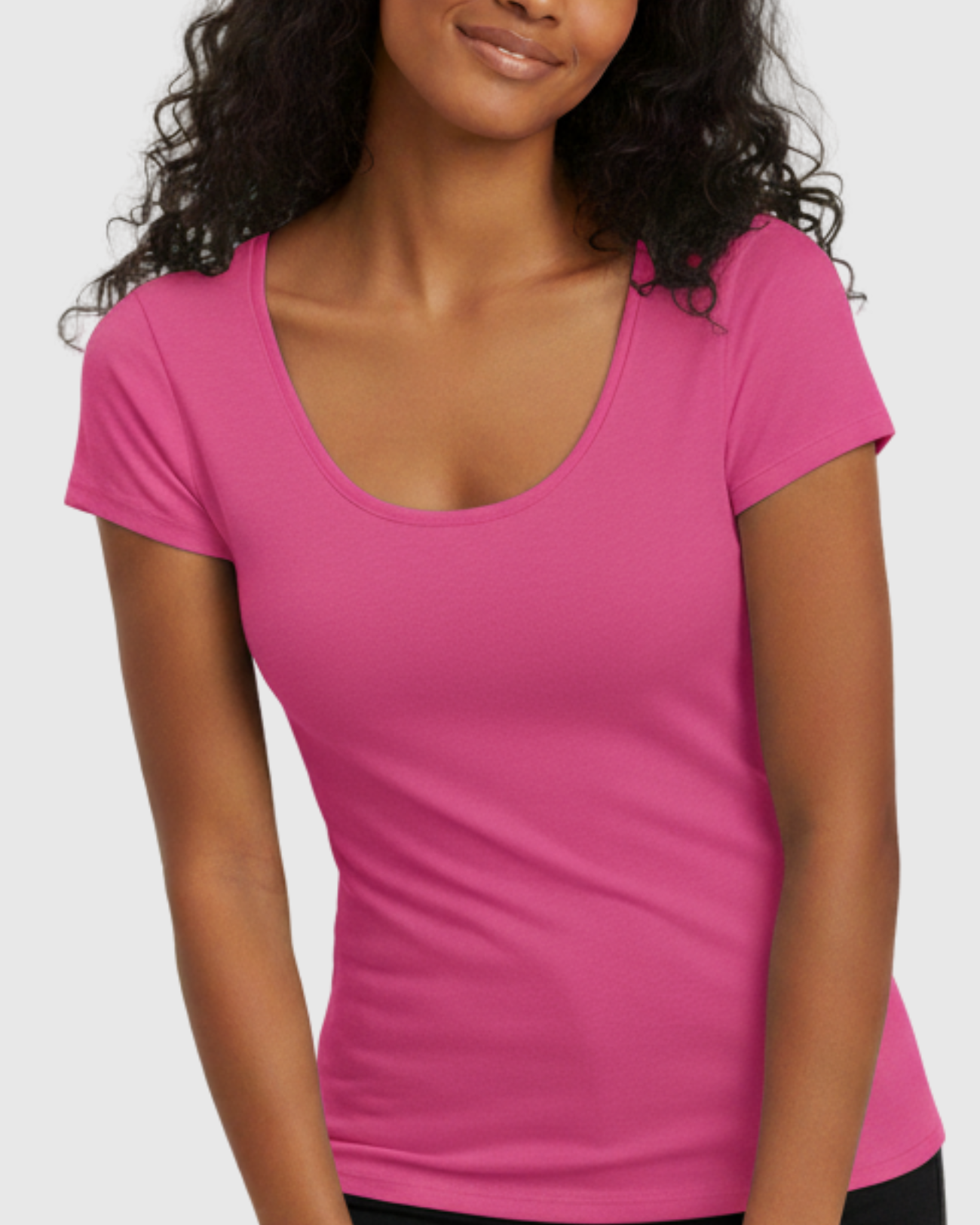 Blusa Básica Feminina Rosa Marialícia com Manga Curta -