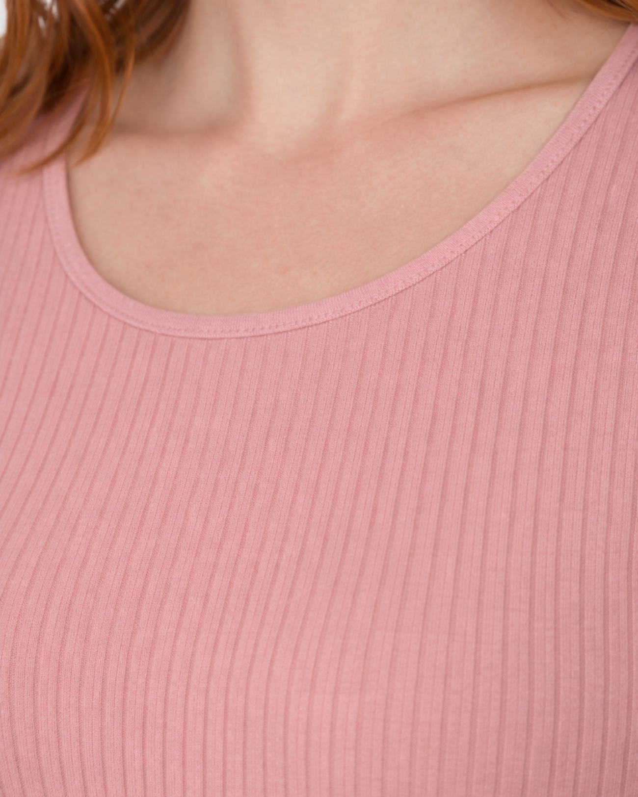 Blusa Canelada Feminina Marialícia Manga Curta Rosa