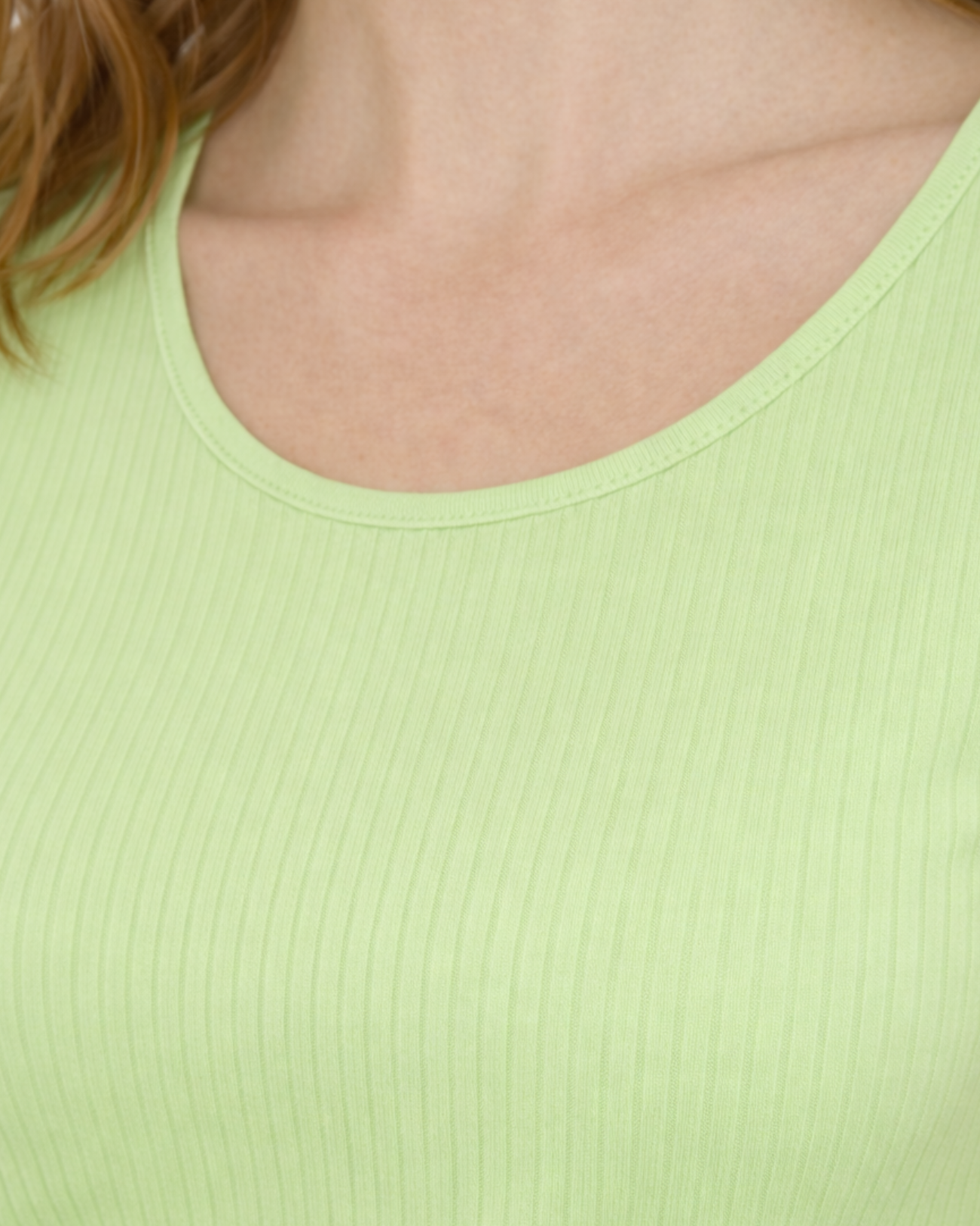 Blusa Marialícia Canelada Feminina Manga Curta Verde -