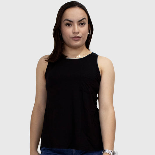 Blusa Marialícia com Bolso na Frente Preta -