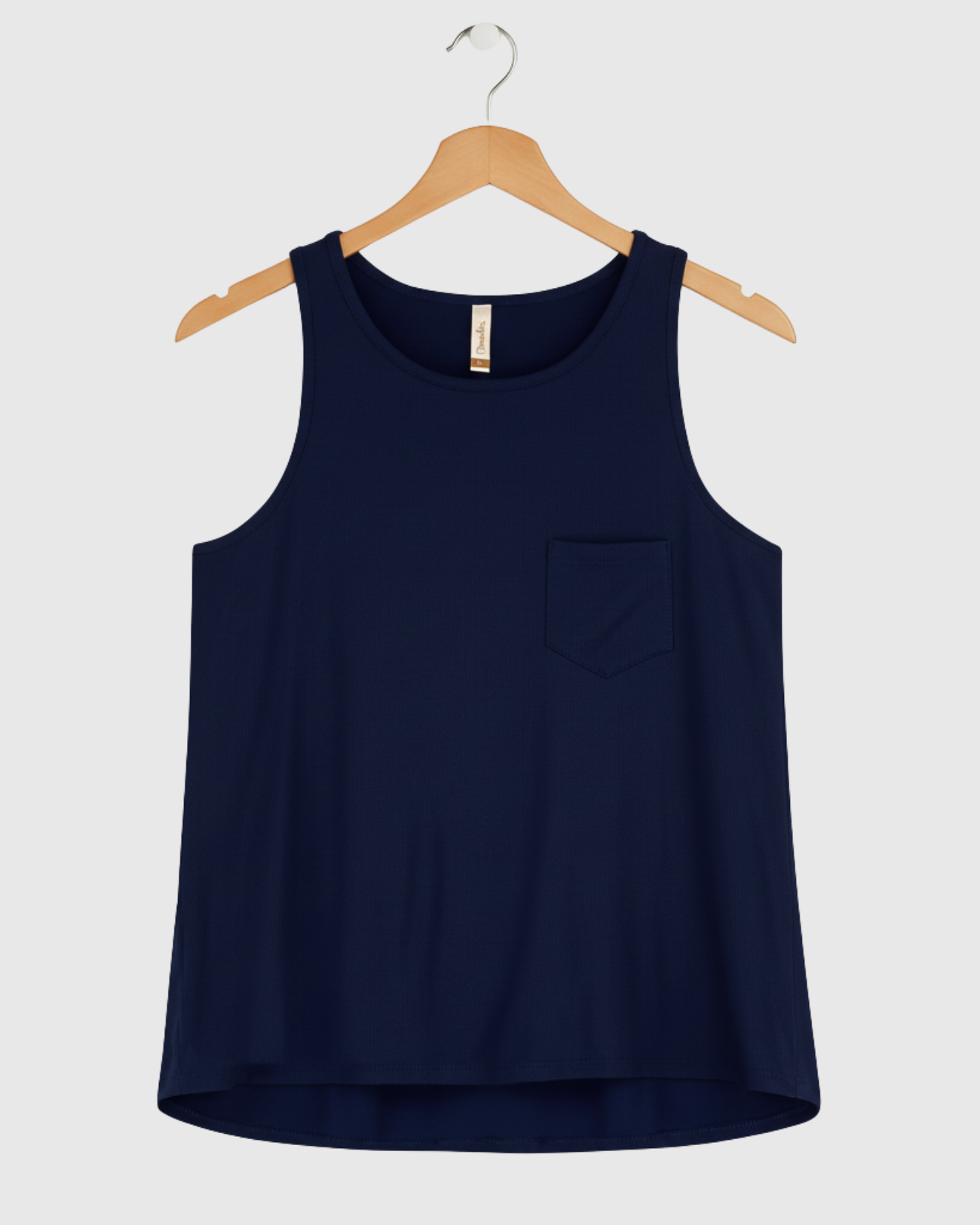 Blusa Regata Feminina Azul Marinho com Bolso Marialícia