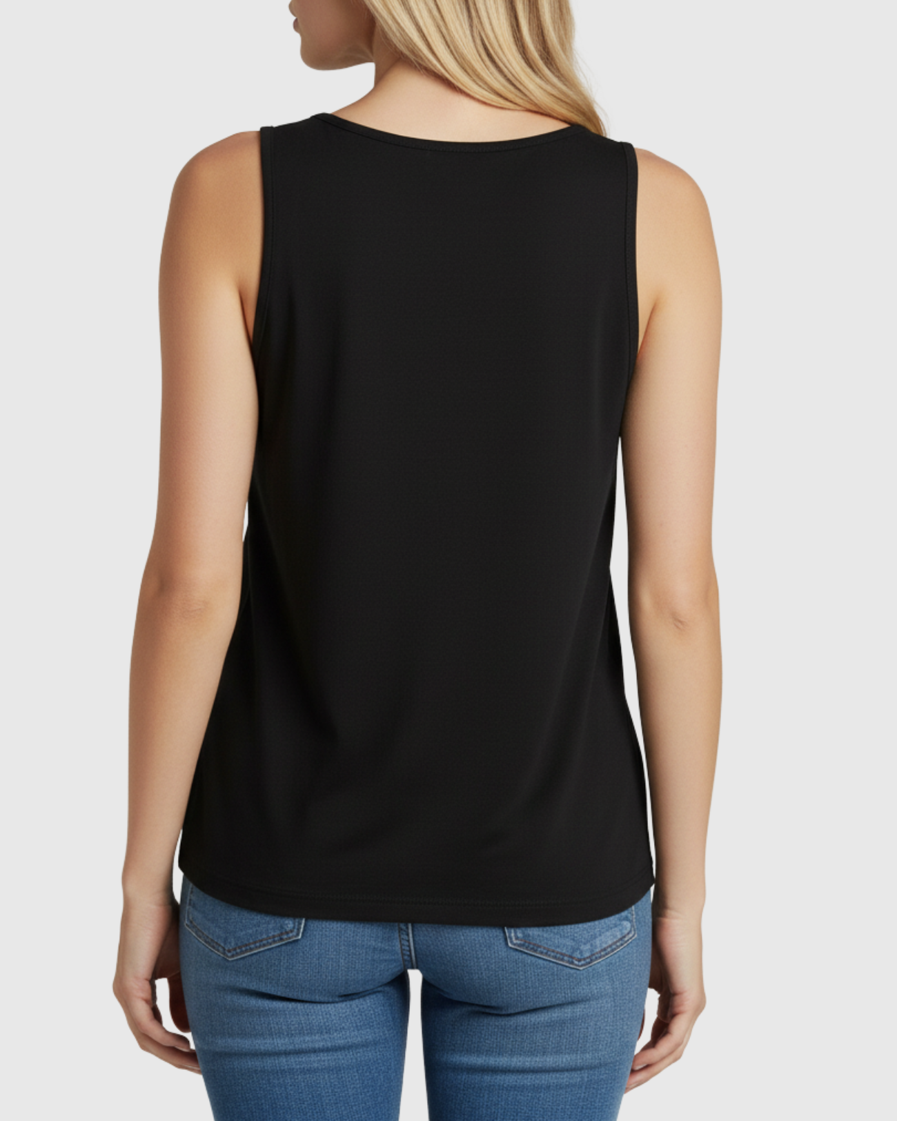 Blusa Regata Feminina Marialícia com Bolso Preta