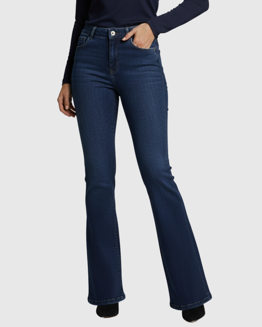 Calça Bootcut Cintura Alta com Efeito Modelador – Oppnus Jeans