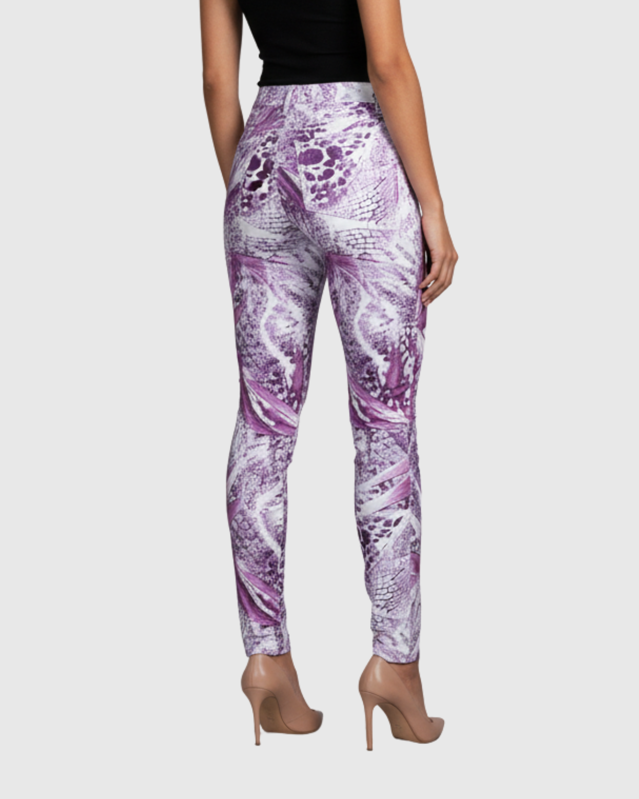 Calça Estampada Feminina Marialícia Skinny Cintura Média Floral