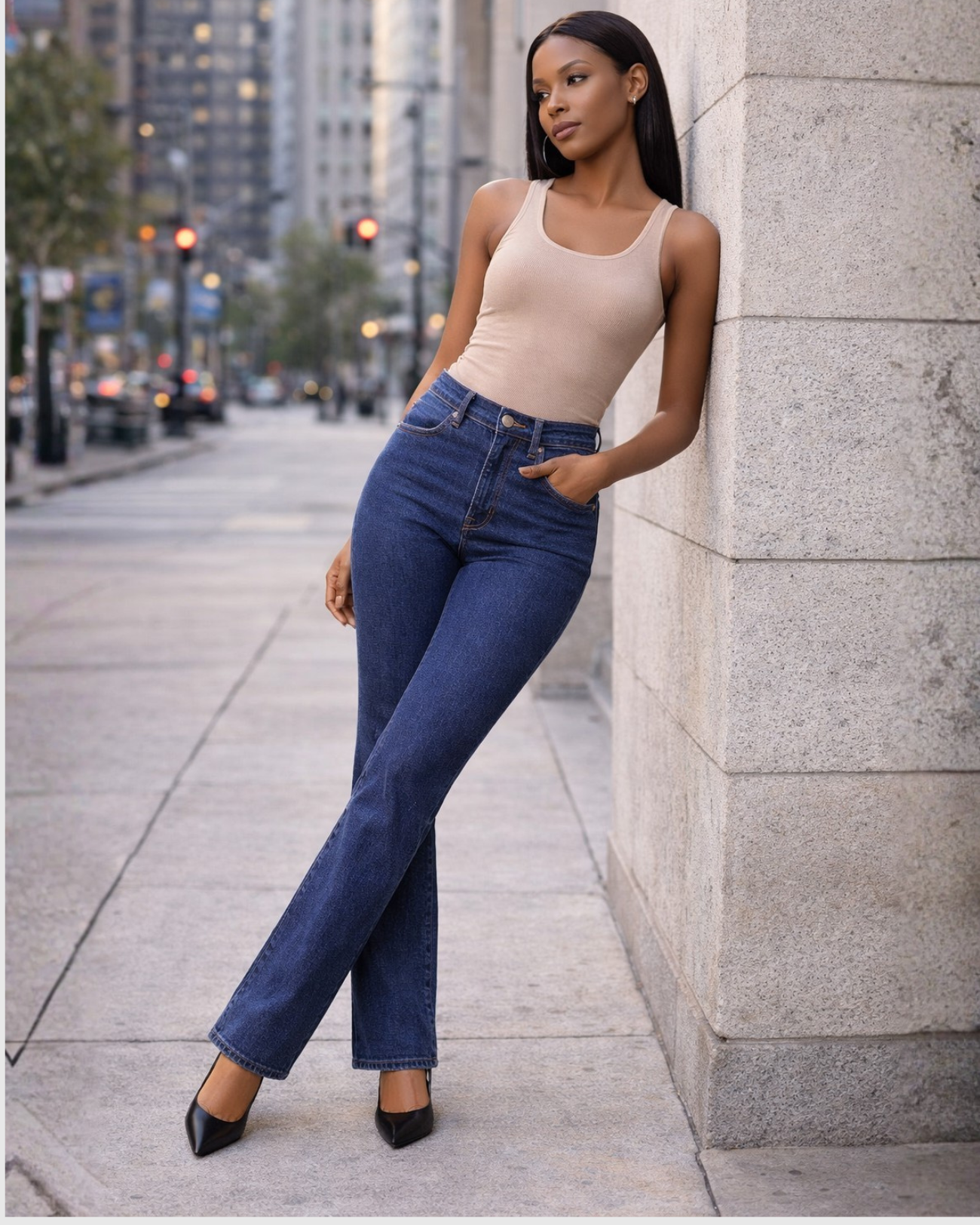 Calça Jeans Boot Cut Cintura Alta Feminina – Recuzza