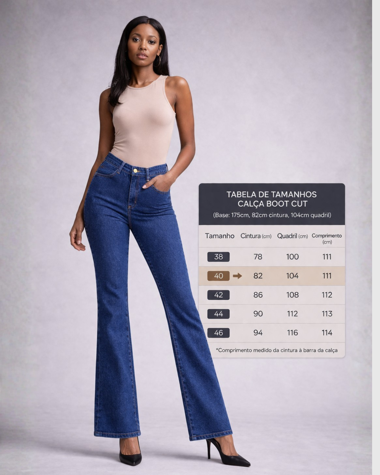 Calça Jeans Boot Cut Cintura Alta Feminina – Recuzza
