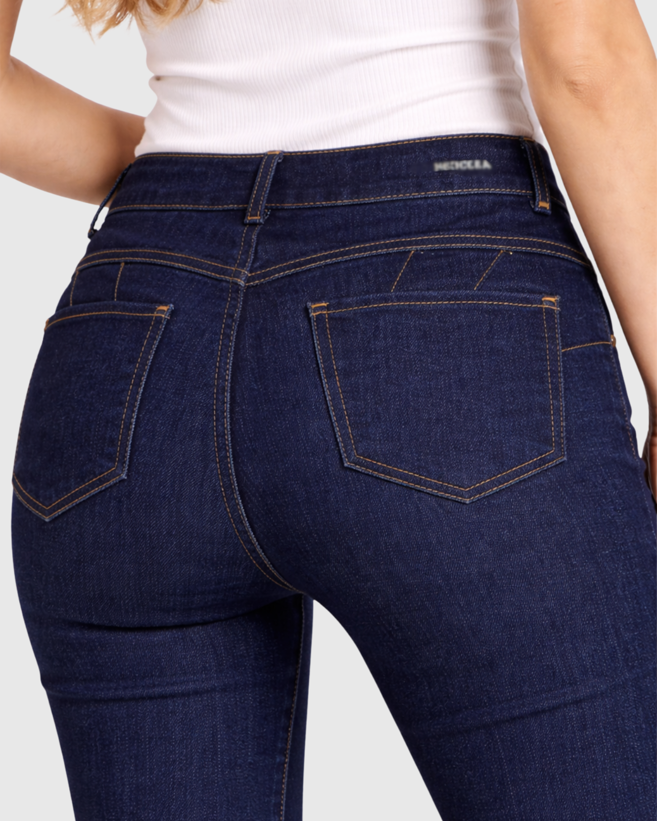 Calça Jeans Skinny Escura Cintura Alta Feminina – Recuzza