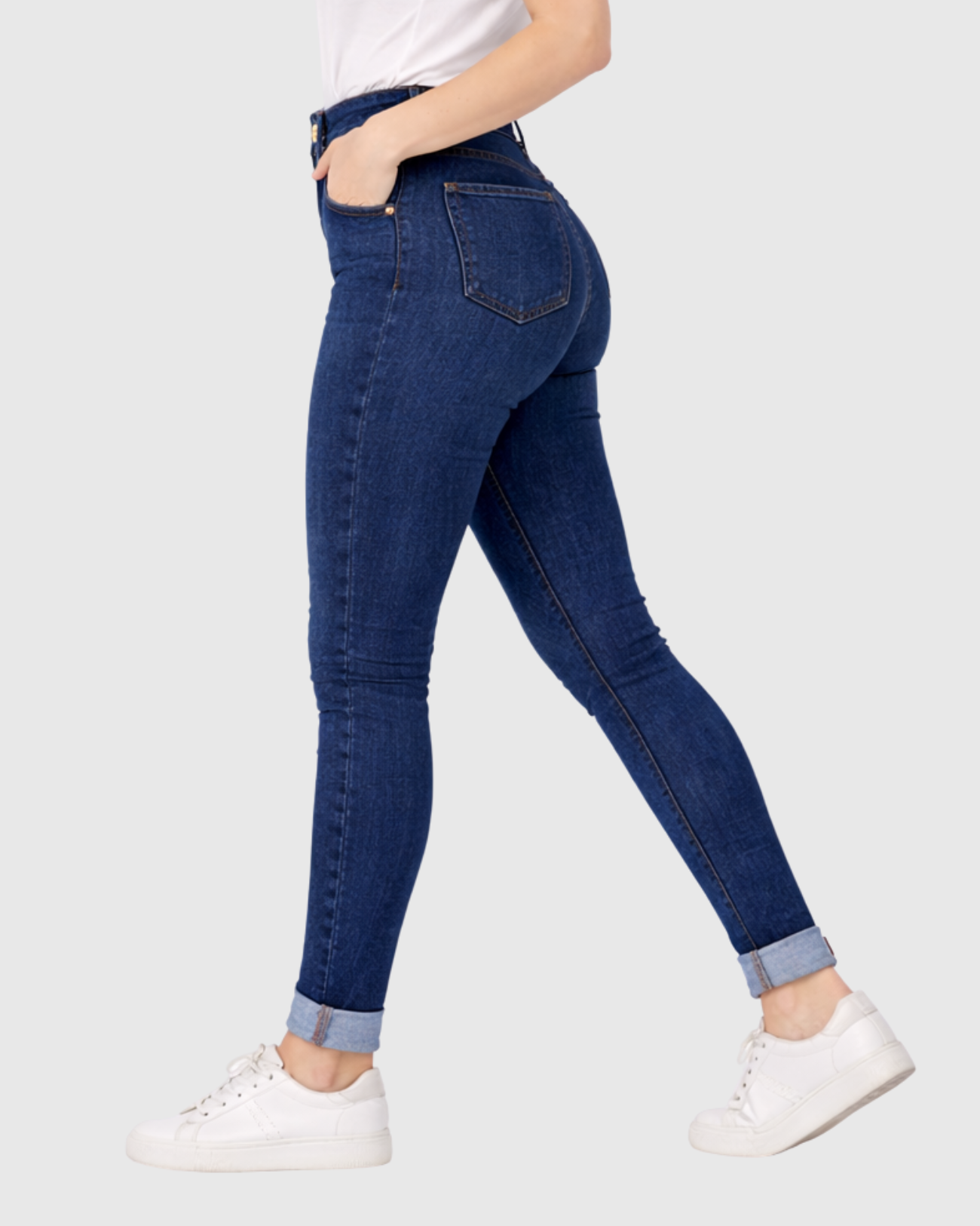 Calça Jeans Skinny Oppnus Feminina Cintura Alta Levanta Bumbum -