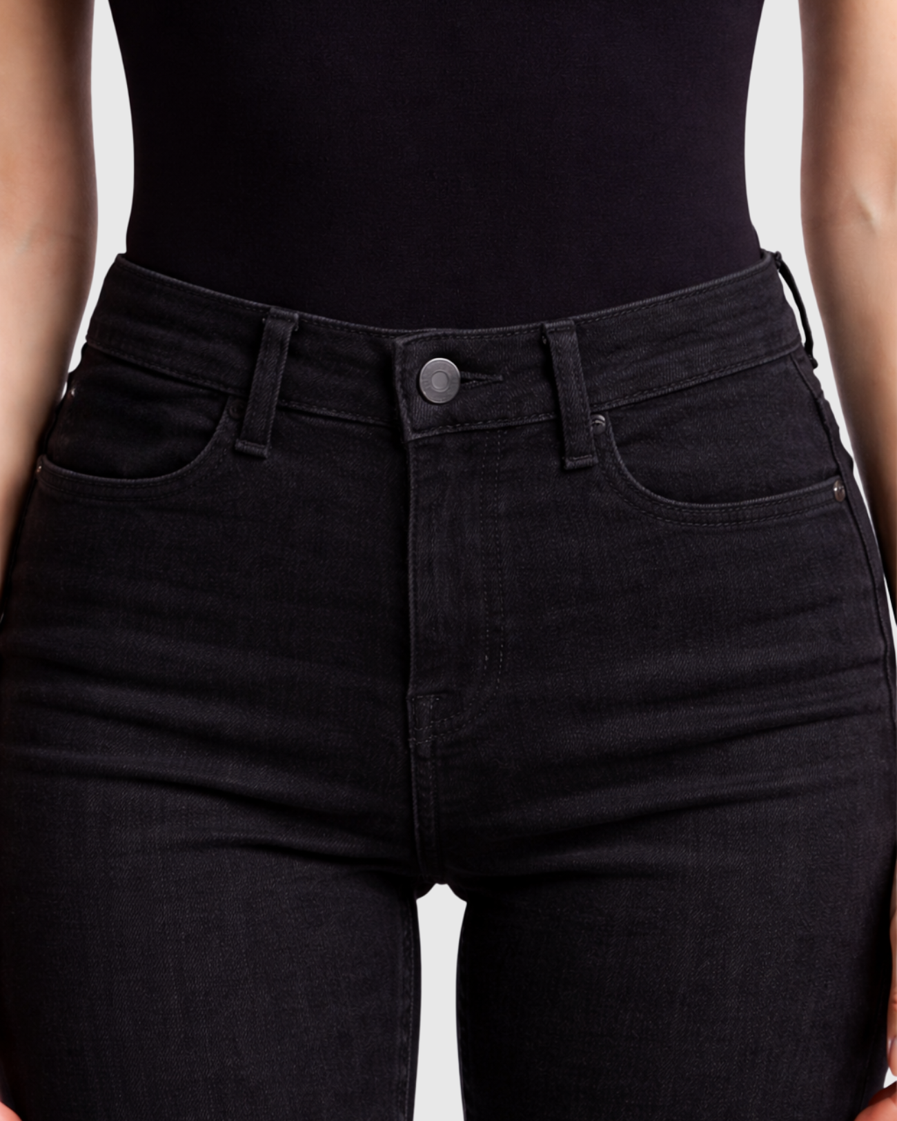 Calça Jeans Skinny Preta Cintura Alta Feminina – Recuzza