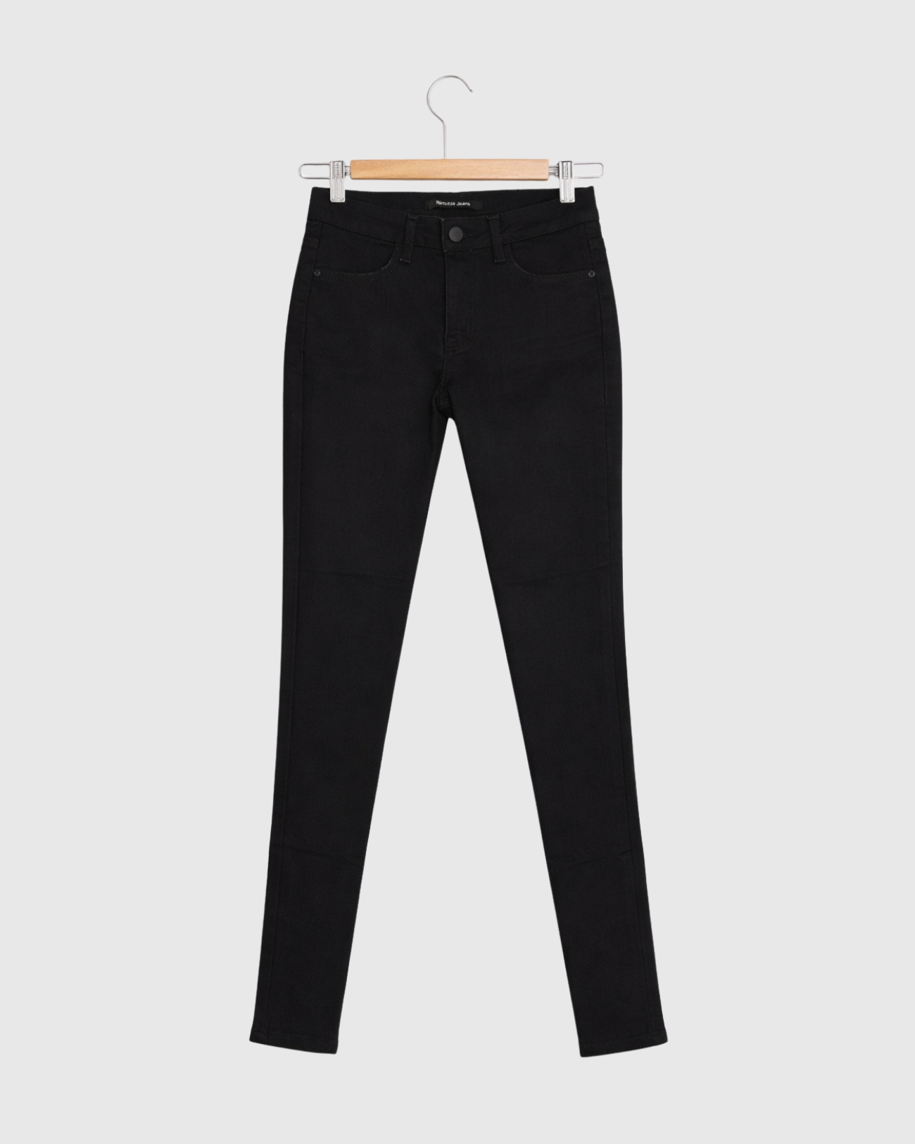 Calça Jeans Skinny Preta Cintura Alta Feminina – Recuzza