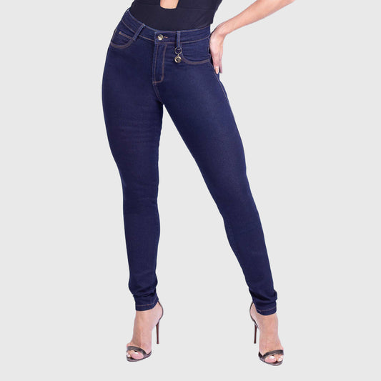 Calça Levanta Bumbum Jeans Oppnus Sculpt Up - Jeans Azul Escuro