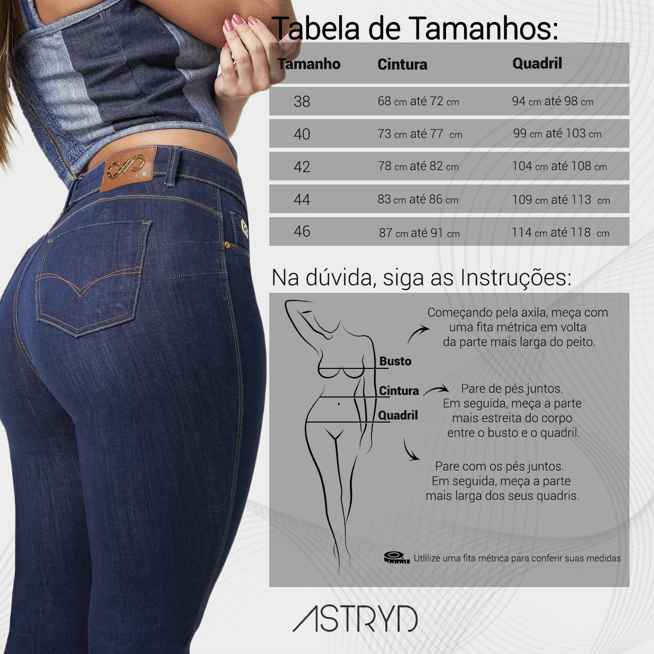 Calça Oppnus Jeans Skinny Cintura Alta Chapa Barriga│Astryd