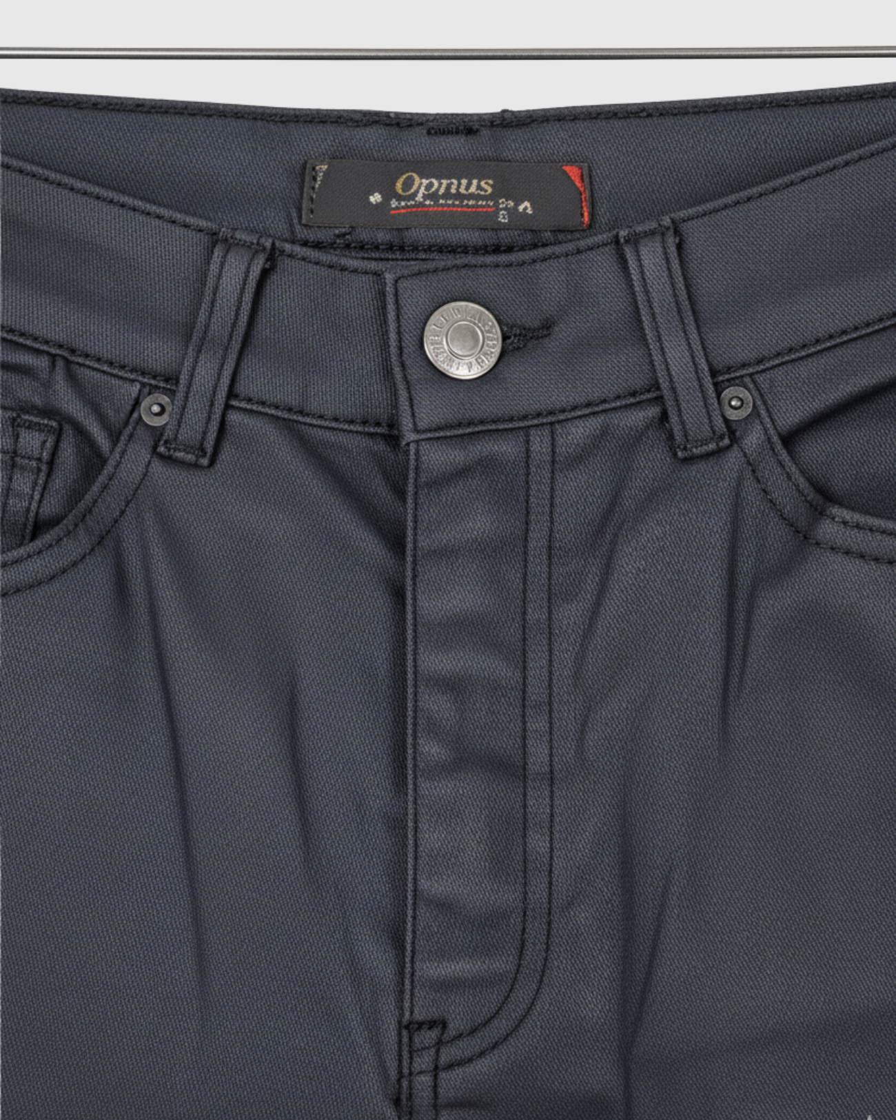 Calça Resinada Preta Feminina Wide Leg Flare com Cintura Alta