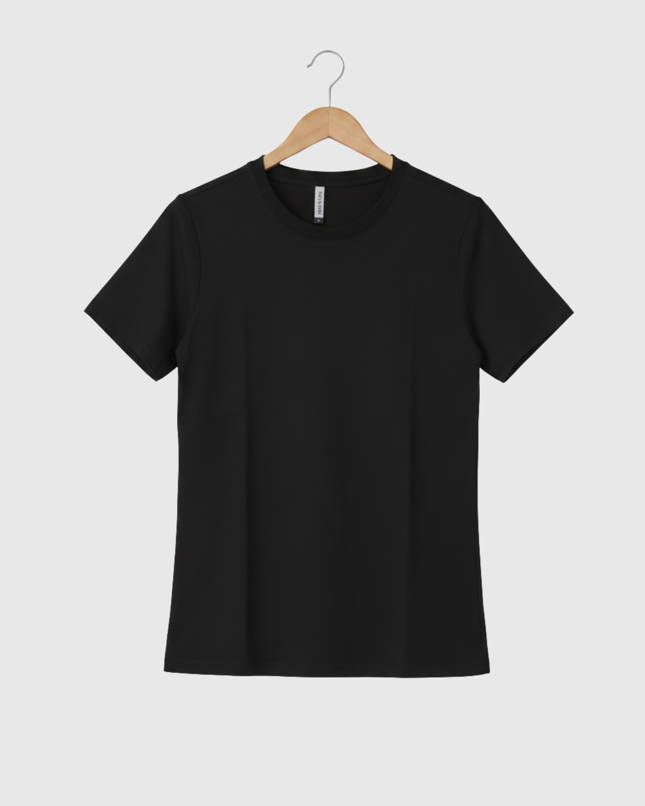 Camiseta Básica Feminina Marialícia Algodão Preta -