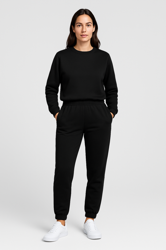 Conjunto Moletom Feminino Preto Marialícia