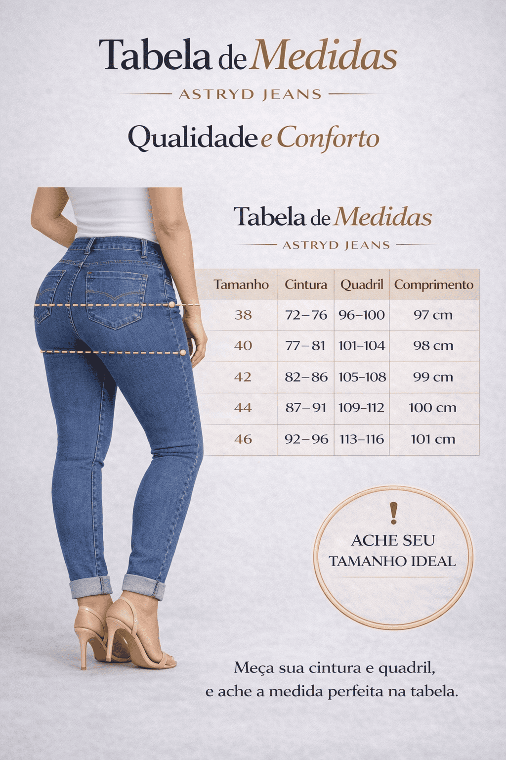 Calça Jeans Skinny Oppnus Feminina Cintura Alta com Sculp Up